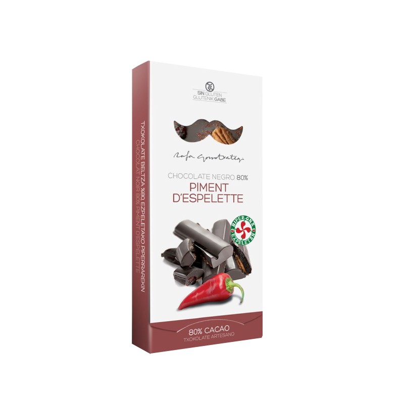 Chocolate Amargo 80% com Pimenta Ezpeleta